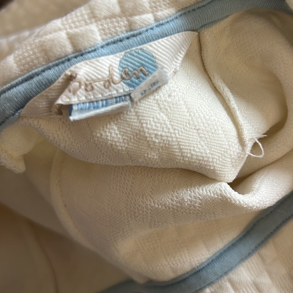 Boden Ivory Square Jacquard Top Size 6 - Picture 4 of 5